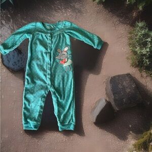 Carters Play wear Jumpsuit 24 Months  NWT Teal White Polka Dots Snaps Closure